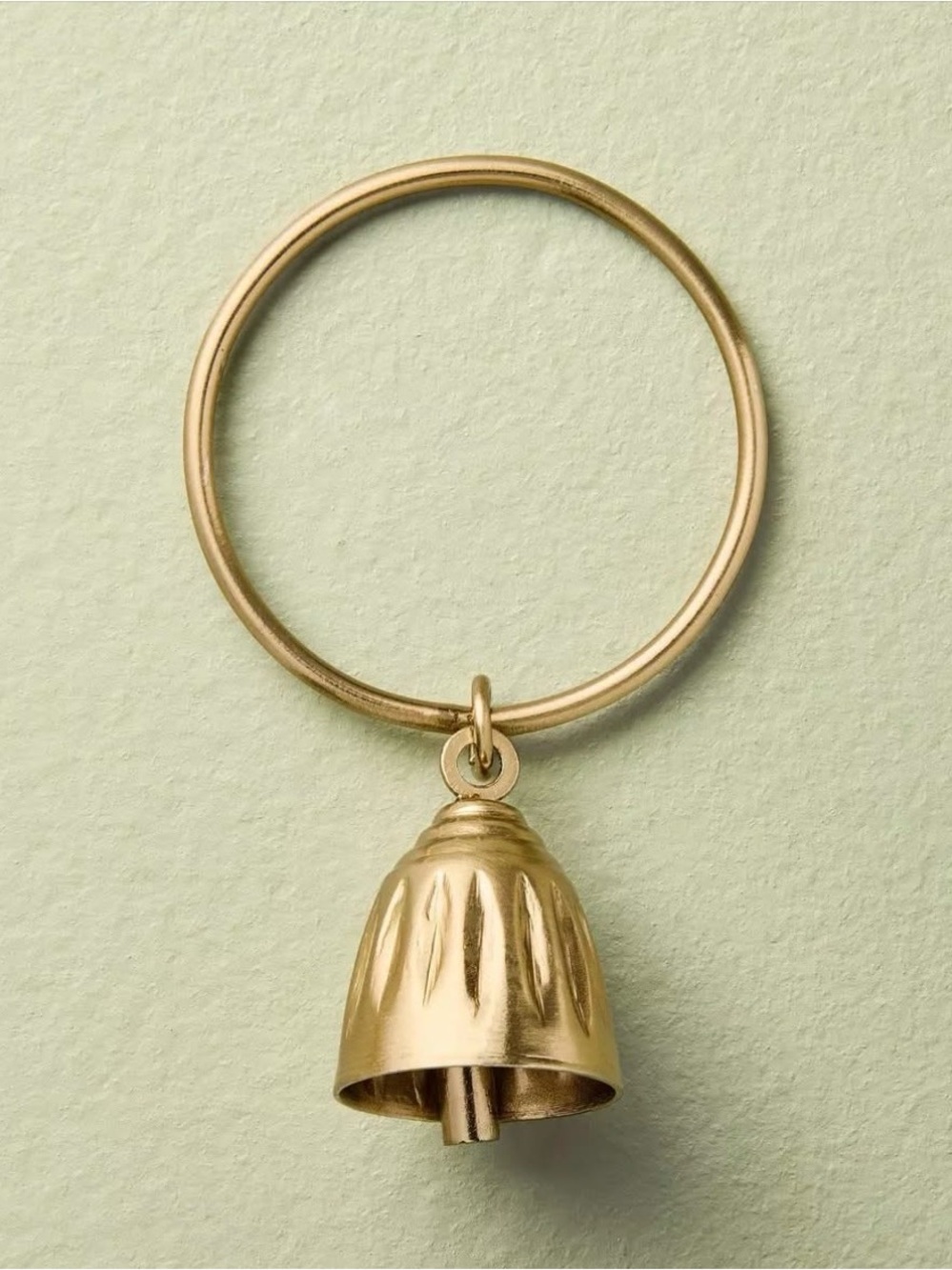 Hearth & Hand Gold Metal Bell Napkin Rings Set of 8 NWT